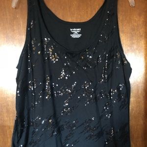 Black sequin tank
